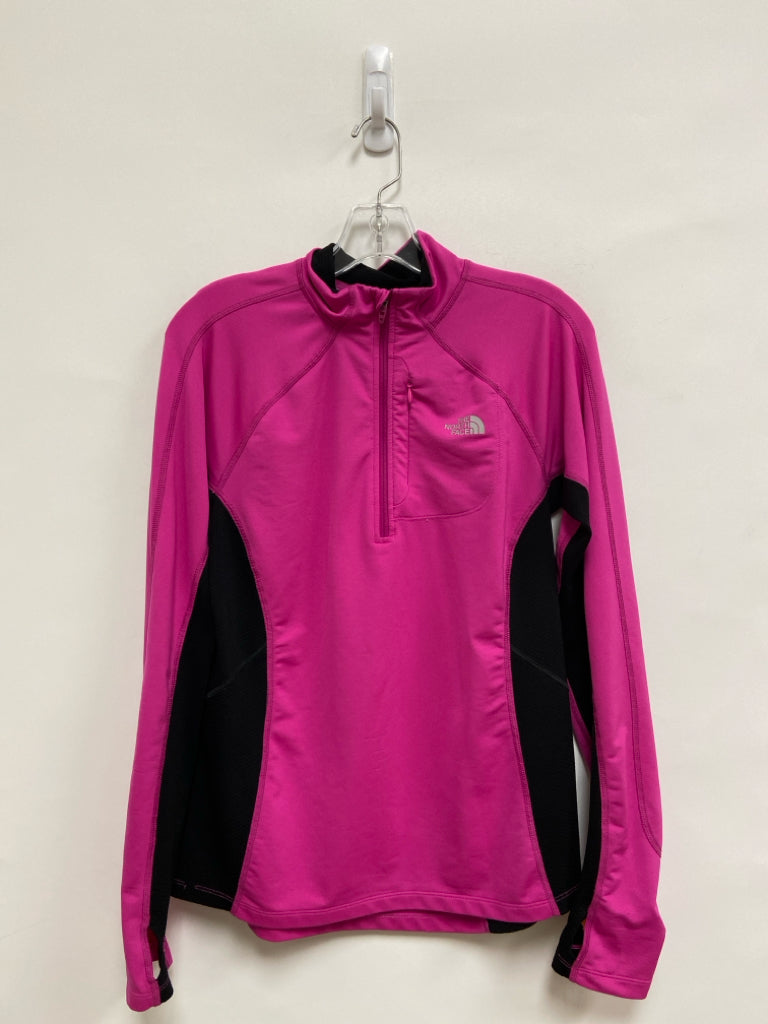 North Face Size M Hot Pink Black Ladies Pullover