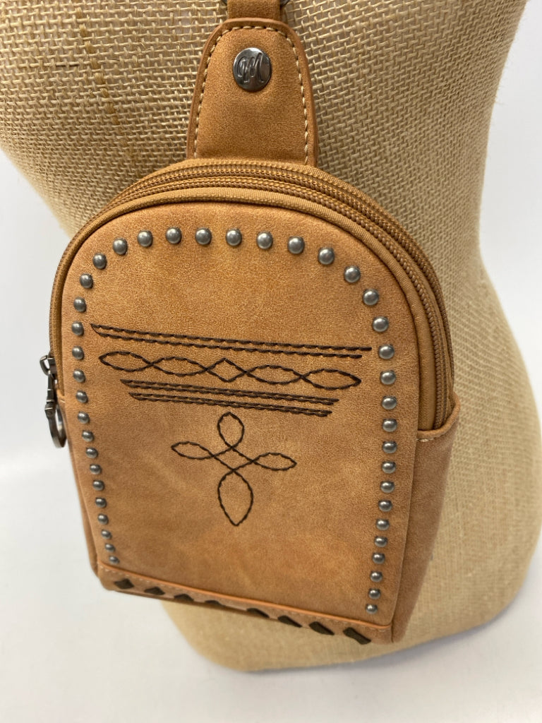 Montana West Brown Studded Handbag