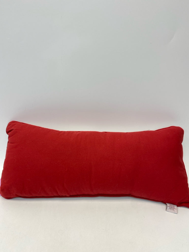 Cream Red Striped Christmas