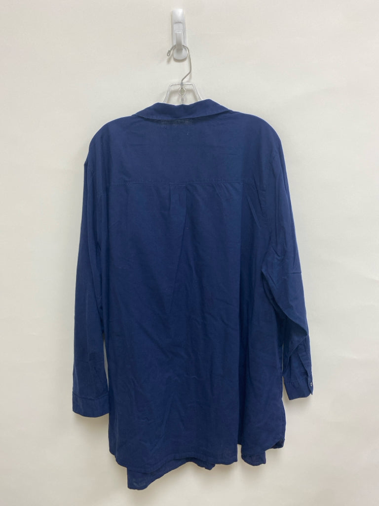 Old Navy  SIZE  4X Navy Tunic Linen Blend Plus Size Top