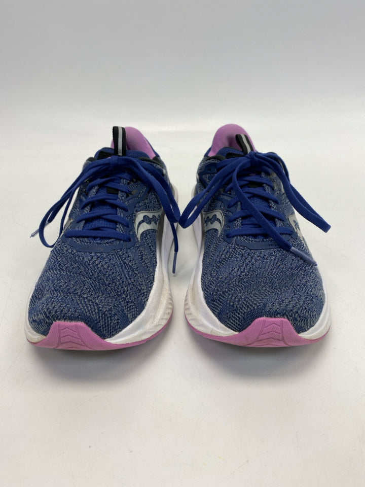 Saucony  Size 7.5 Blue Lace-up Sneakers