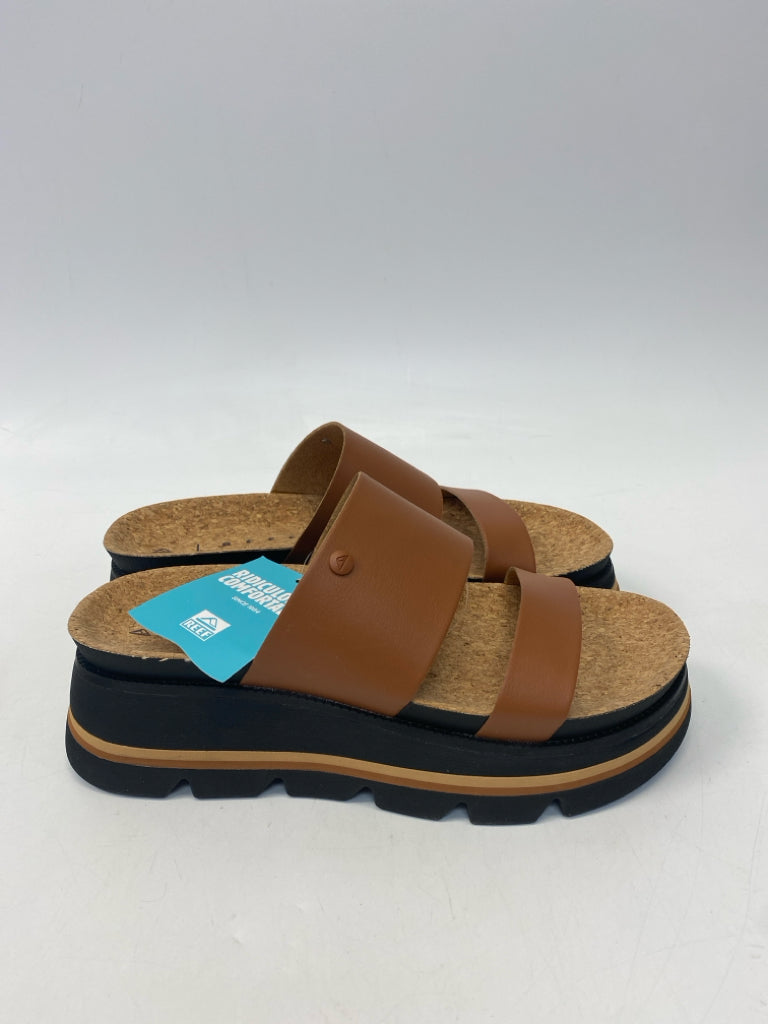 NWT Reef  Size 9 Brown/Black Sandals
