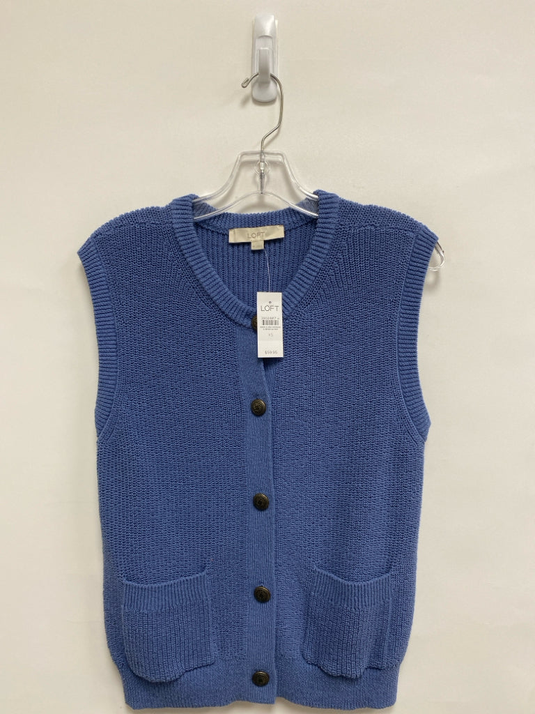 NWT LOFT Size XS Blue Ladies Sweater Vest