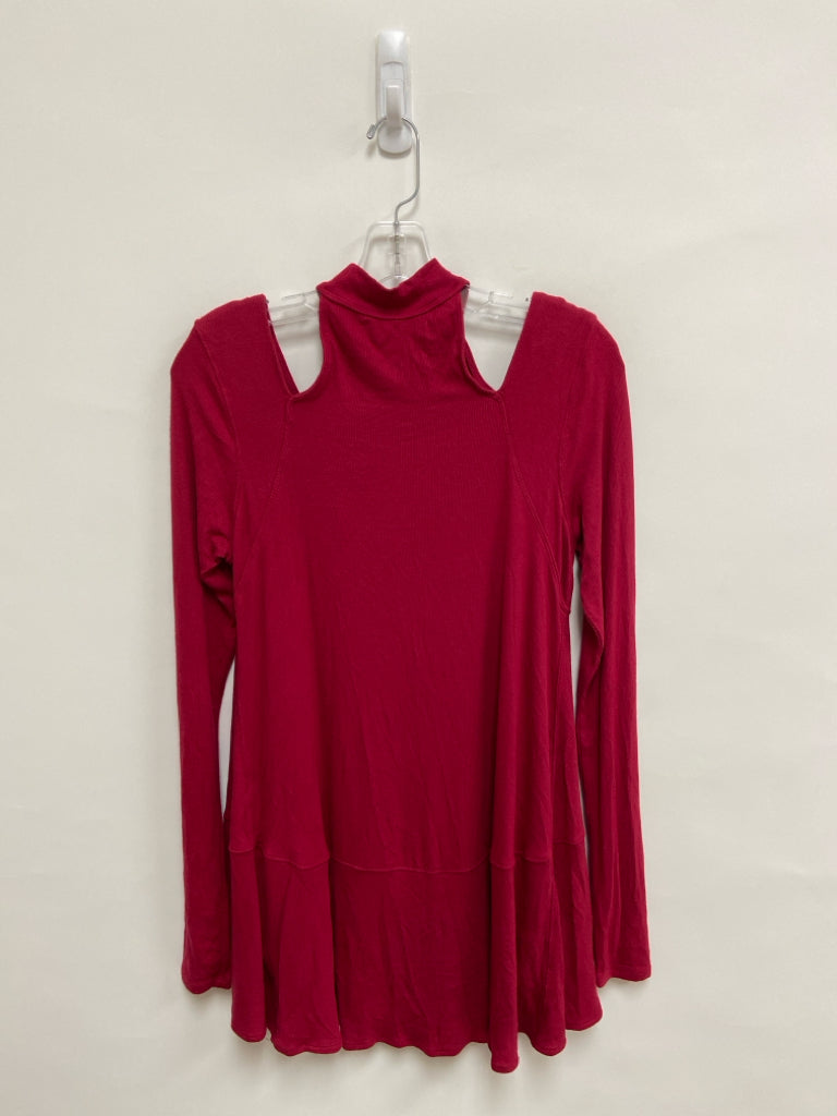 Free People Size S Red Cold Shoulder Ladies Top