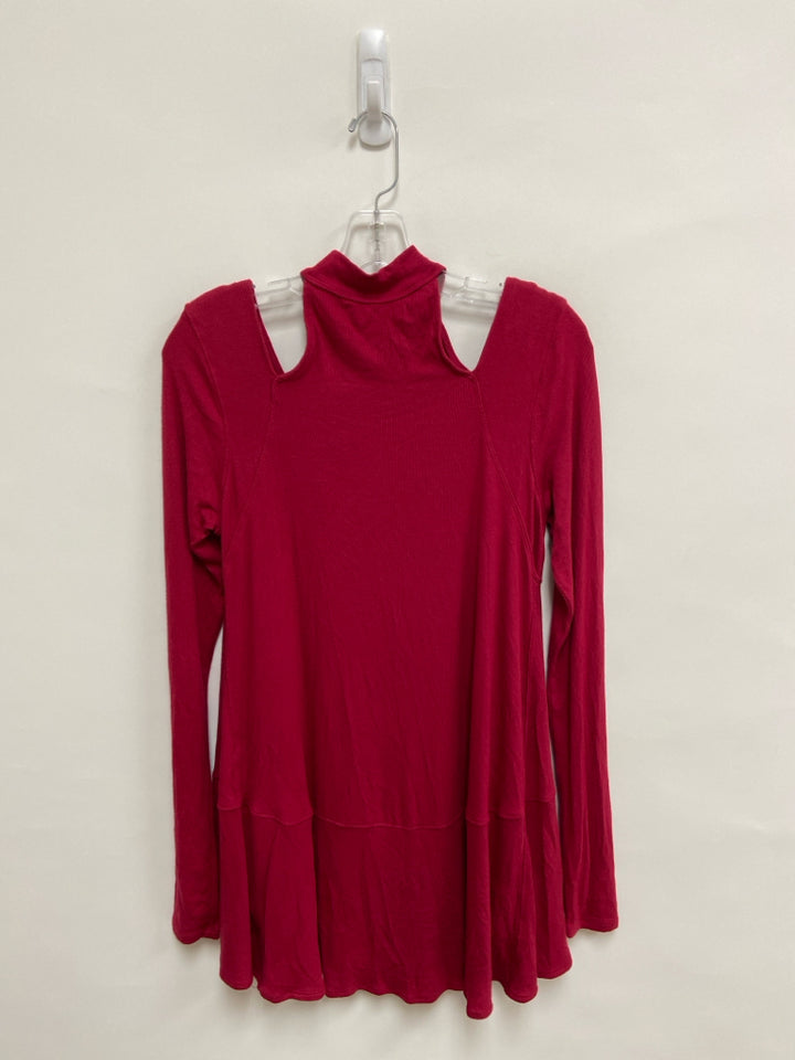 Free People Size S Red Cold Shoulder Ladies Top