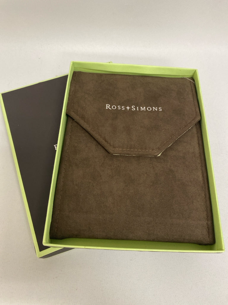 NEW/BOX Ross-Simons Silver Clear Jeweled Necklace