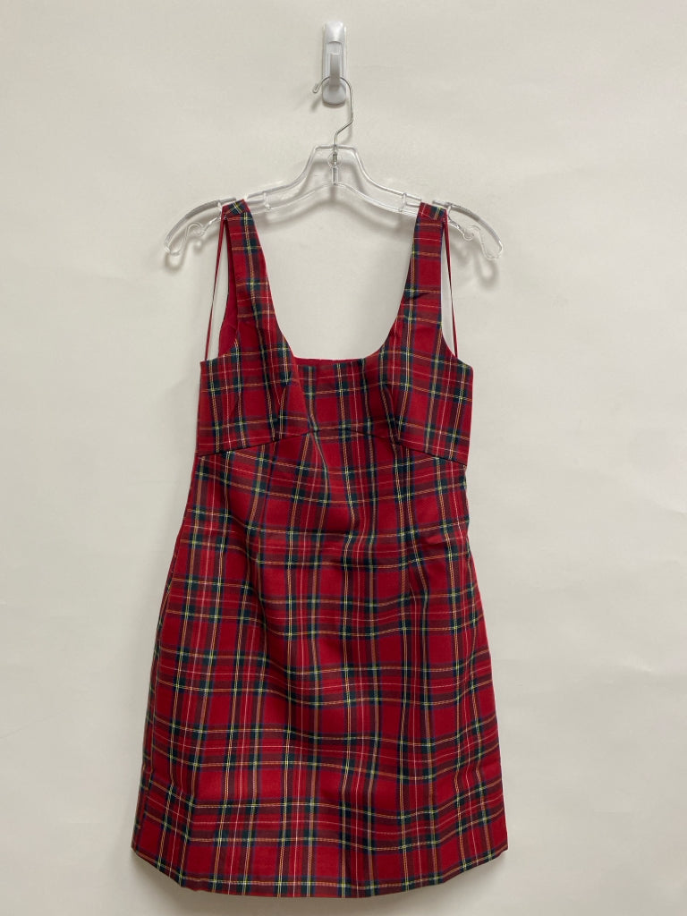 VICI Size M Red/Black Yellow Plaid Sleeveless Ladies Dress