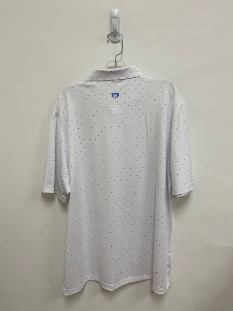 NWT Alan Paine Size XL White Red Polo Men&