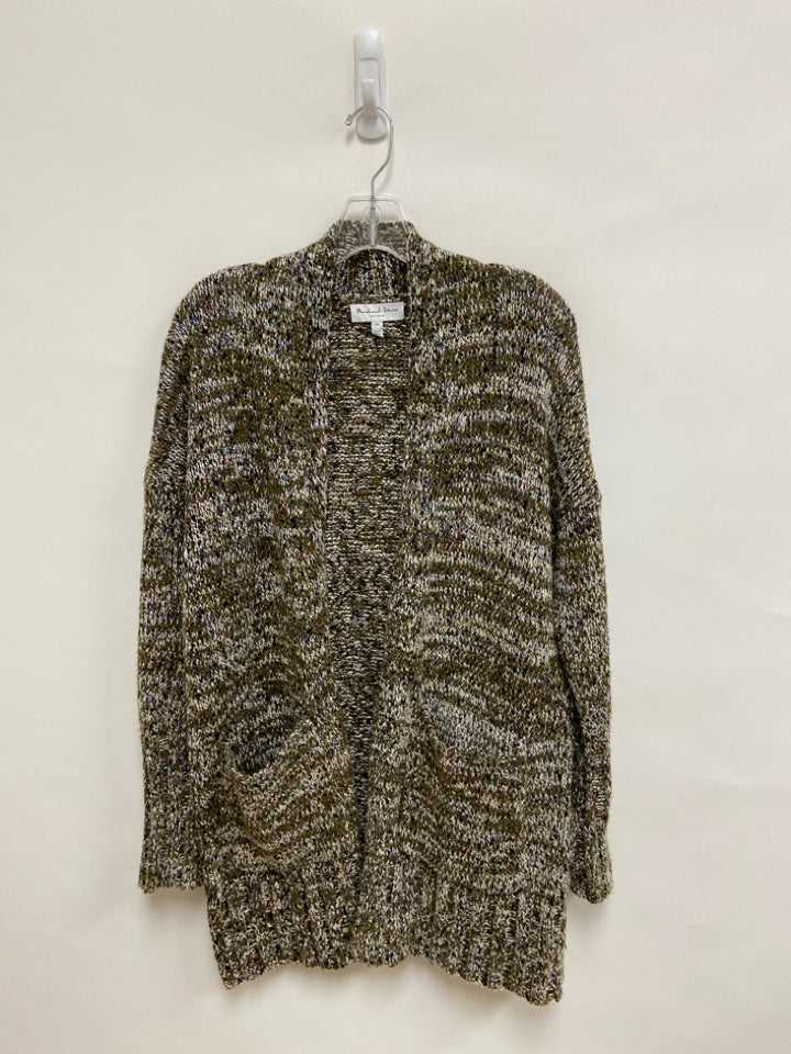 Michael Stars Size XS Green/White Navy Mottled Drape Ladies Sweater