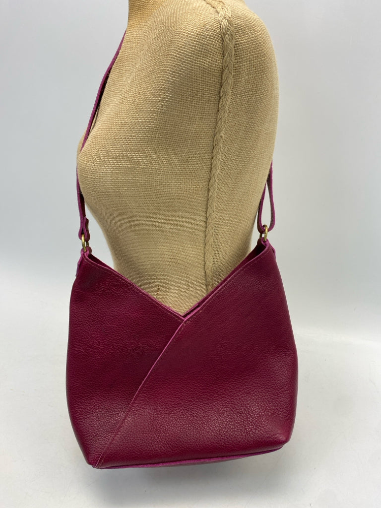 Portland Leather Goods Dark Cranberry Leather Crossbody