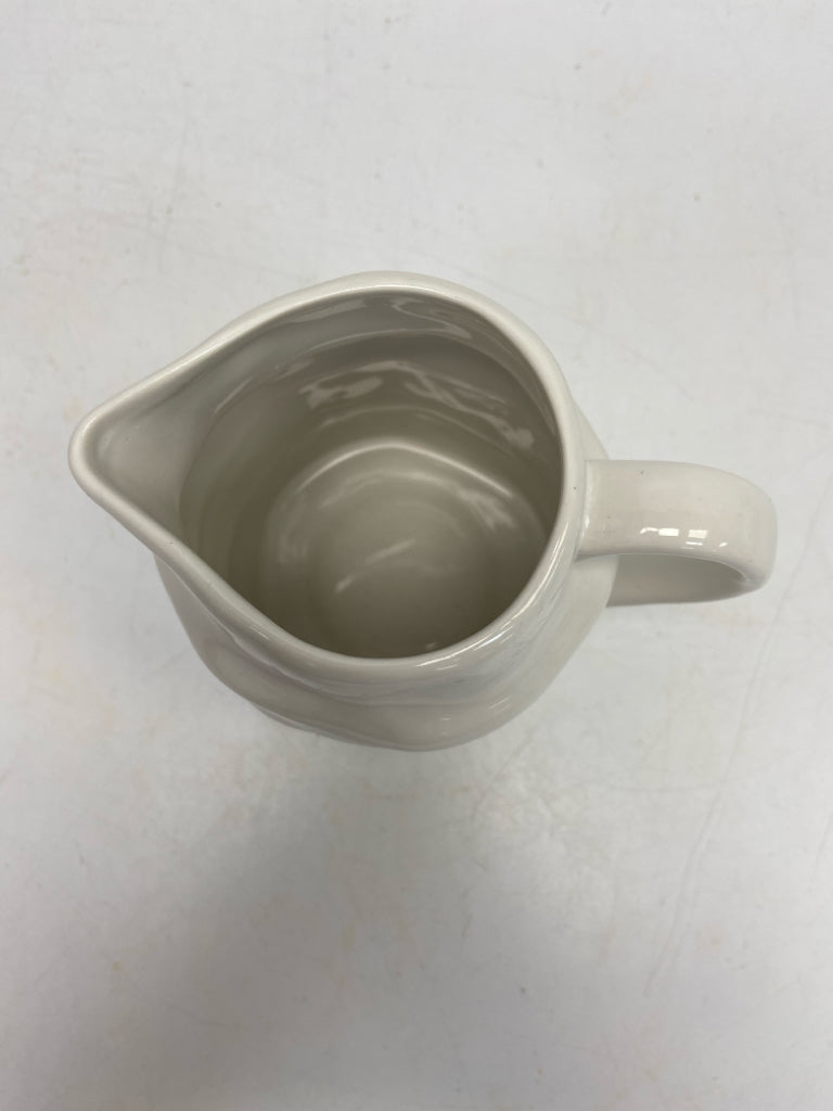 White Stoneware Pitcher