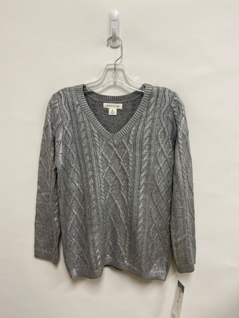 NWT Size S Silver Cable Knit Ladies Sweater