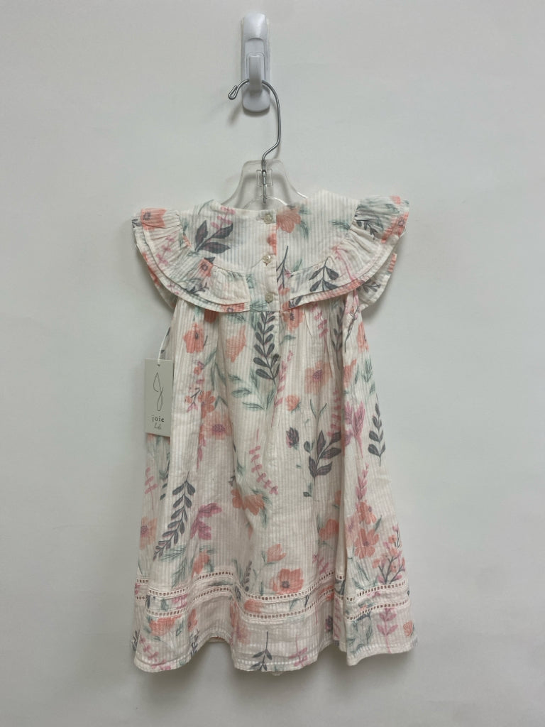 NWT Joie SIZE 3T Pale Pink Multi Color Flowers Sleeveless Cotton Girl&