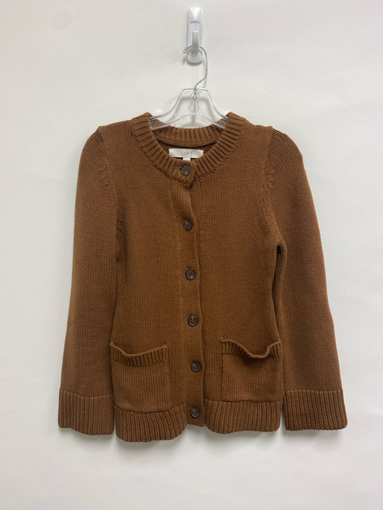 NWT LOFT Size XS Brown Cardigan Ladies Sweater