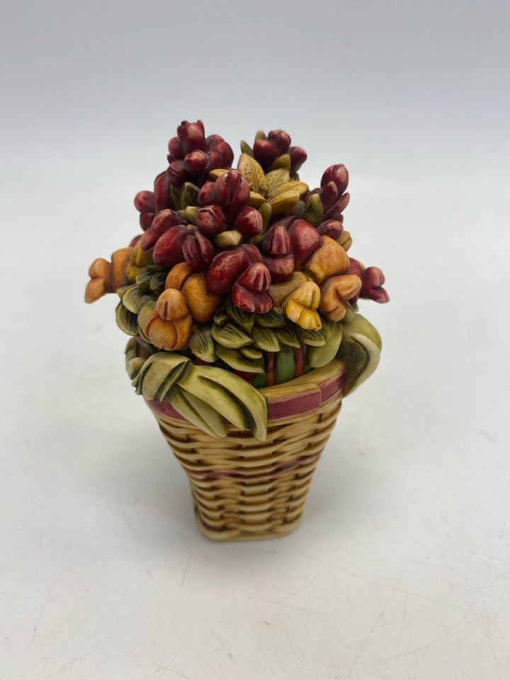 Longaberger Harmony Kingdom Snapdragon Basket Mini Trinket  Box