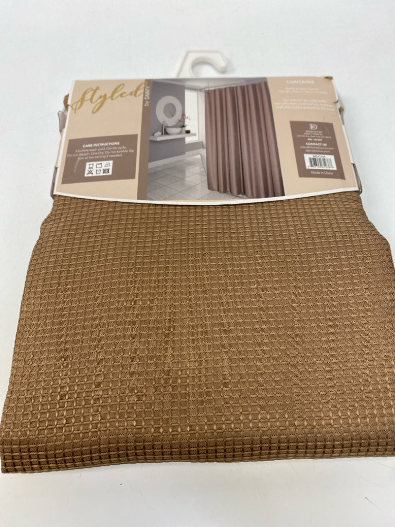 NEW Brown Waffle Shower Curtain