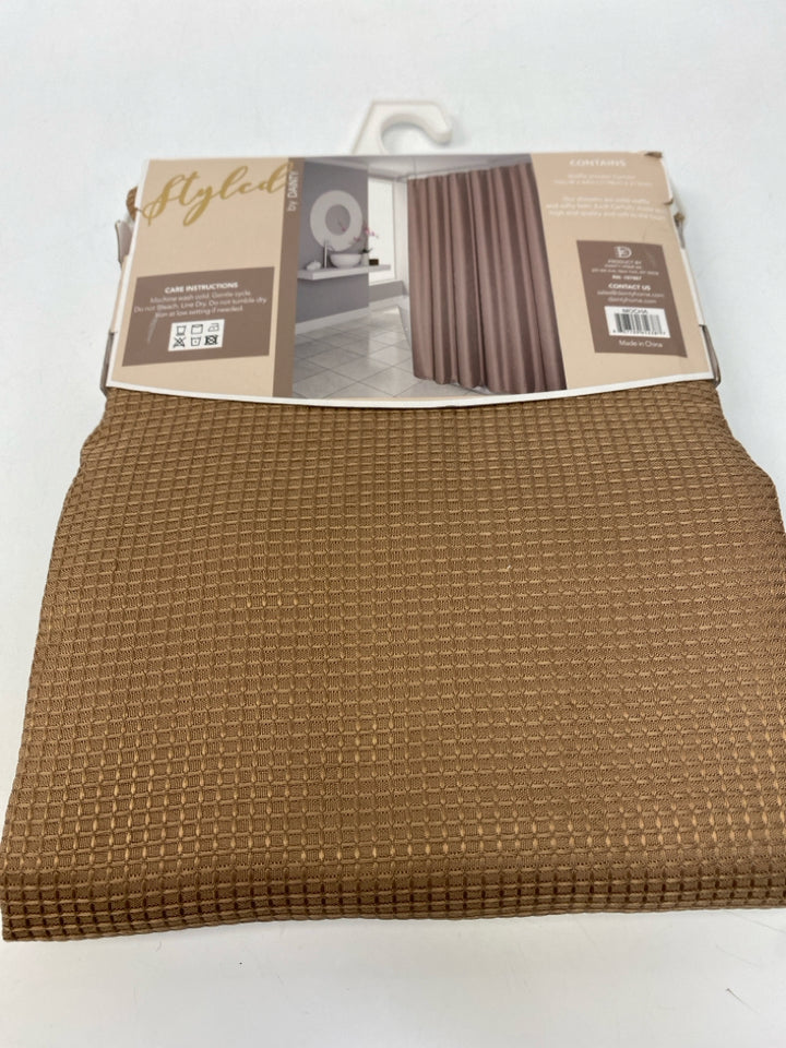 NEW Brown Waffle Shower Curtain