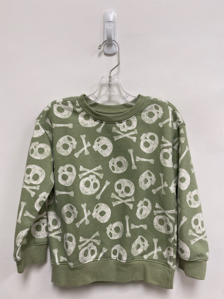 Cat &amp; Jack SIZE 4T Sage Cream Skull Boy&