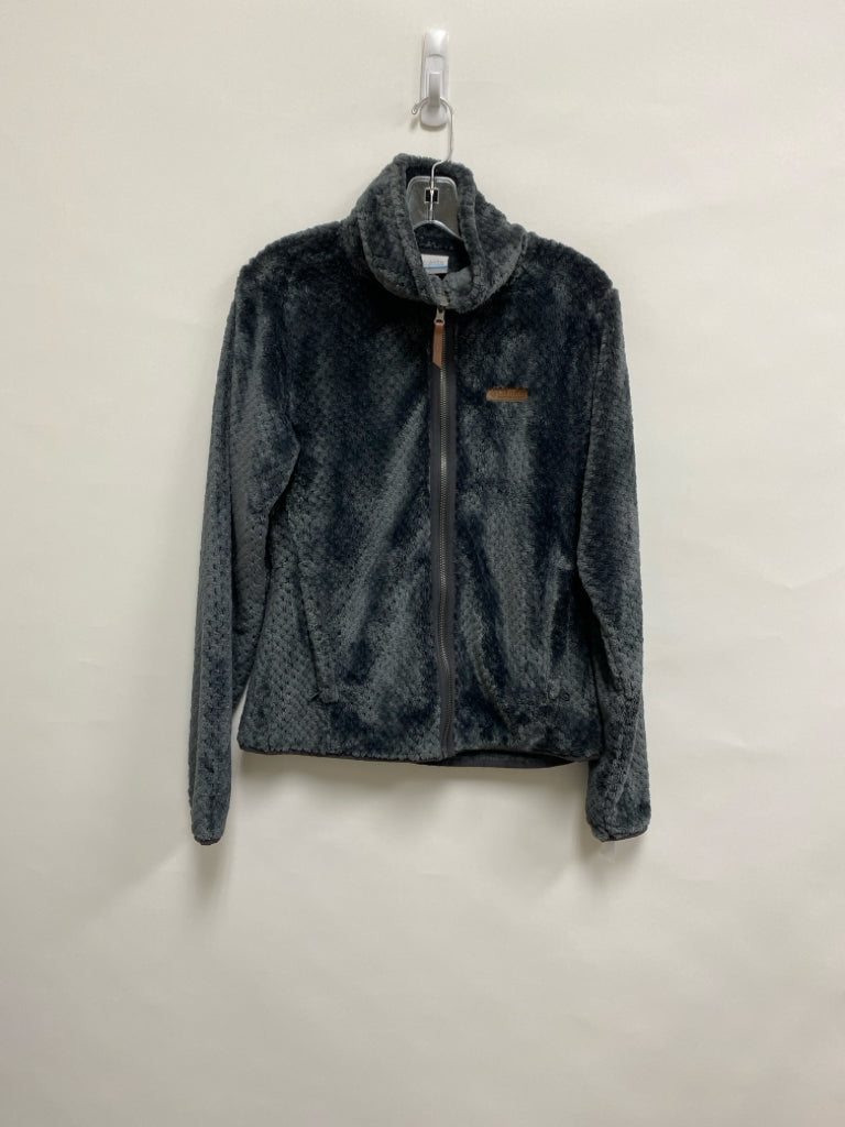 Columbia Size S Charcoal Fuzzy Zip Down Ladies Jacket