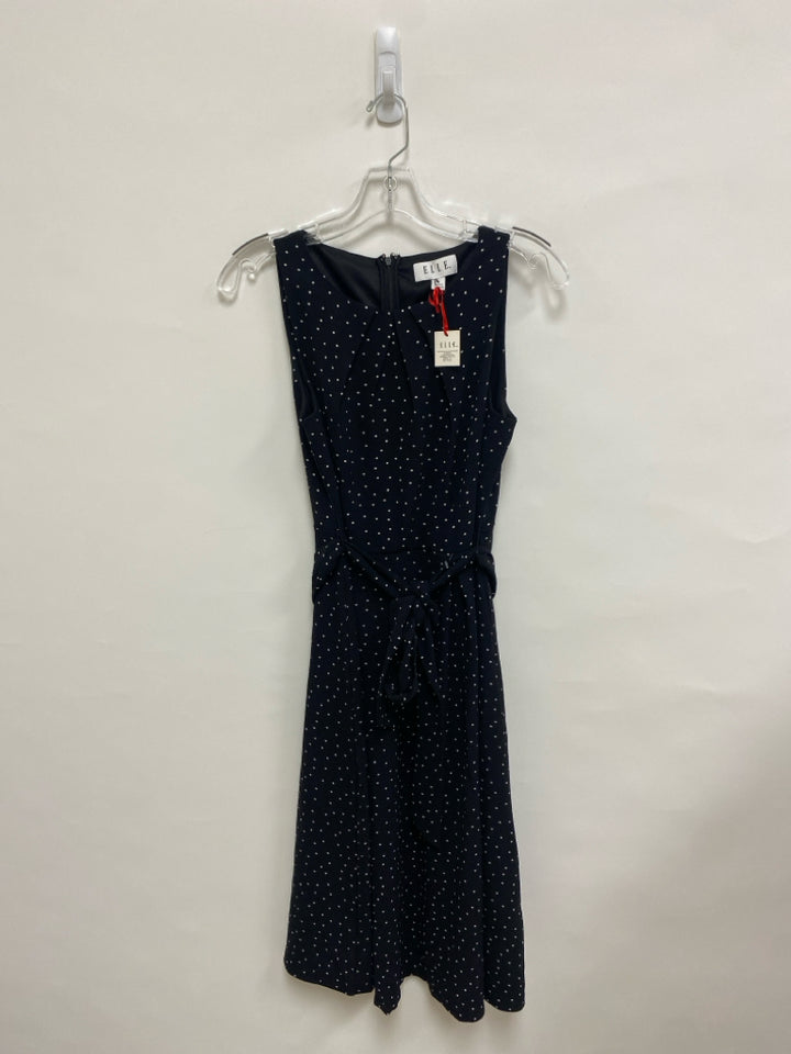 NWT Elle Size 4 Black White Polka Dot Sleeveless Ladies Dress
