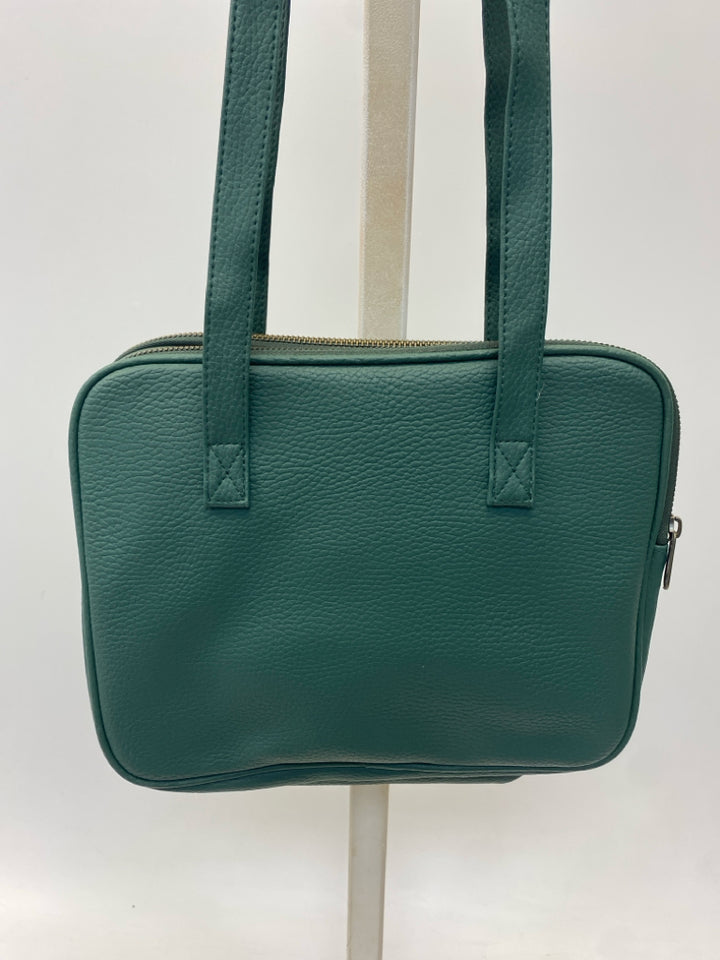 Dark Green Buckle(s) Handbag