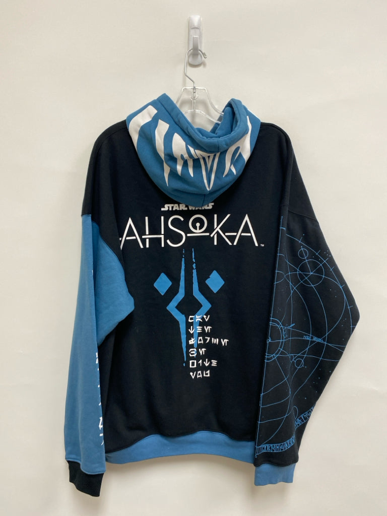 NWT SIZE XL Black Blue/White Star Wars Hooded Boy&
