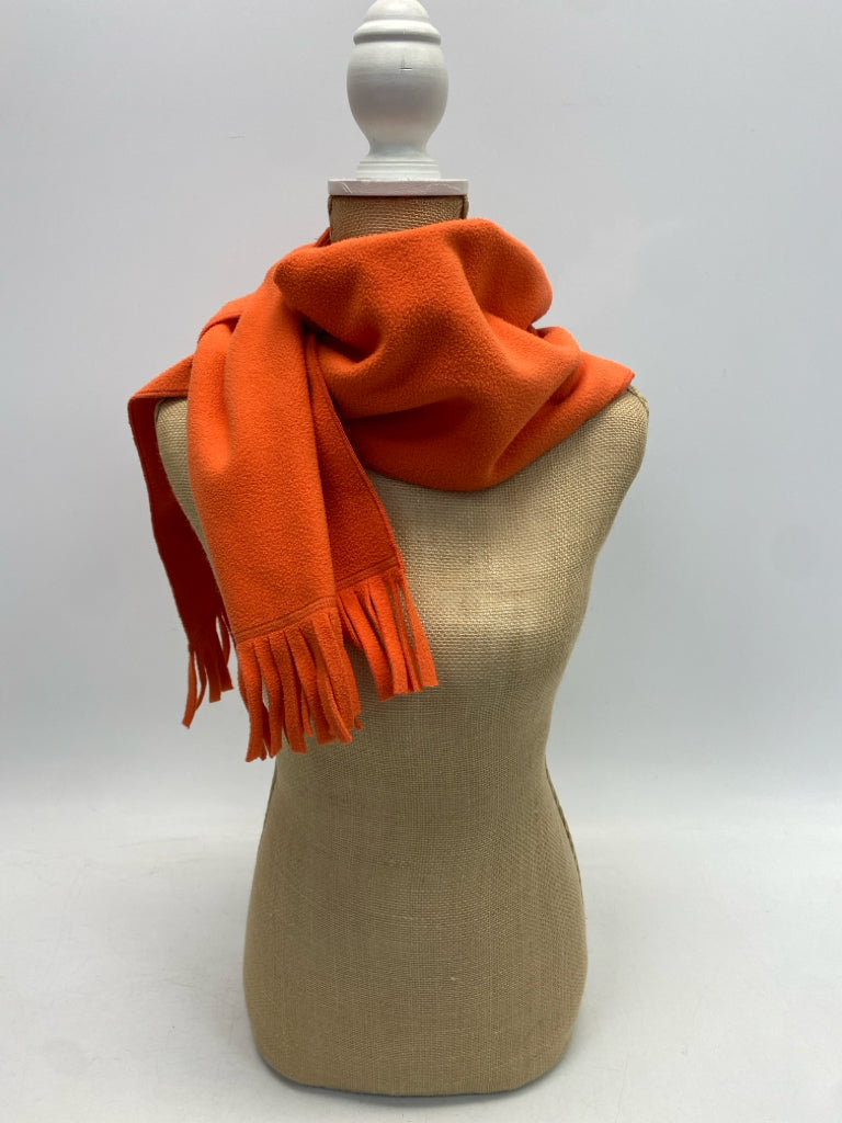 Lands End Orange Fringe Winter Scarf