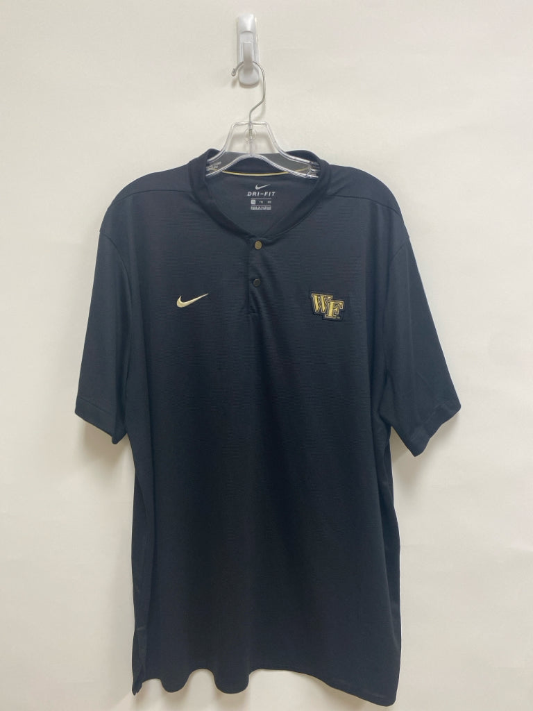 Nike Size XXL Black Wake Forest Henley Men&