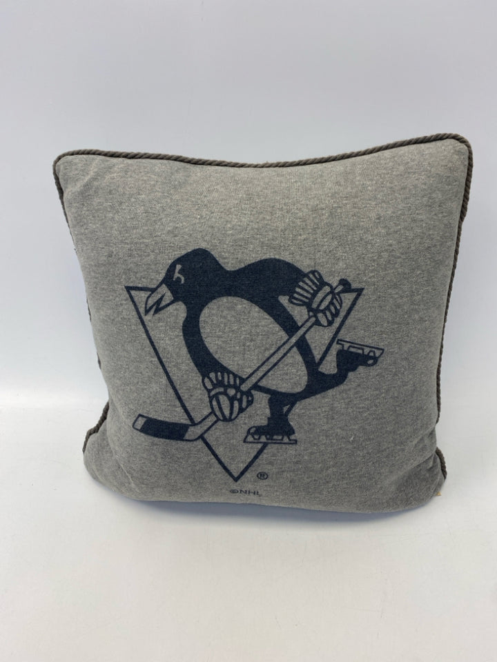 Gray Black Penquin Pillow