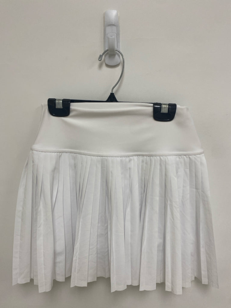 alo Size M White Pleats Athletic Skort