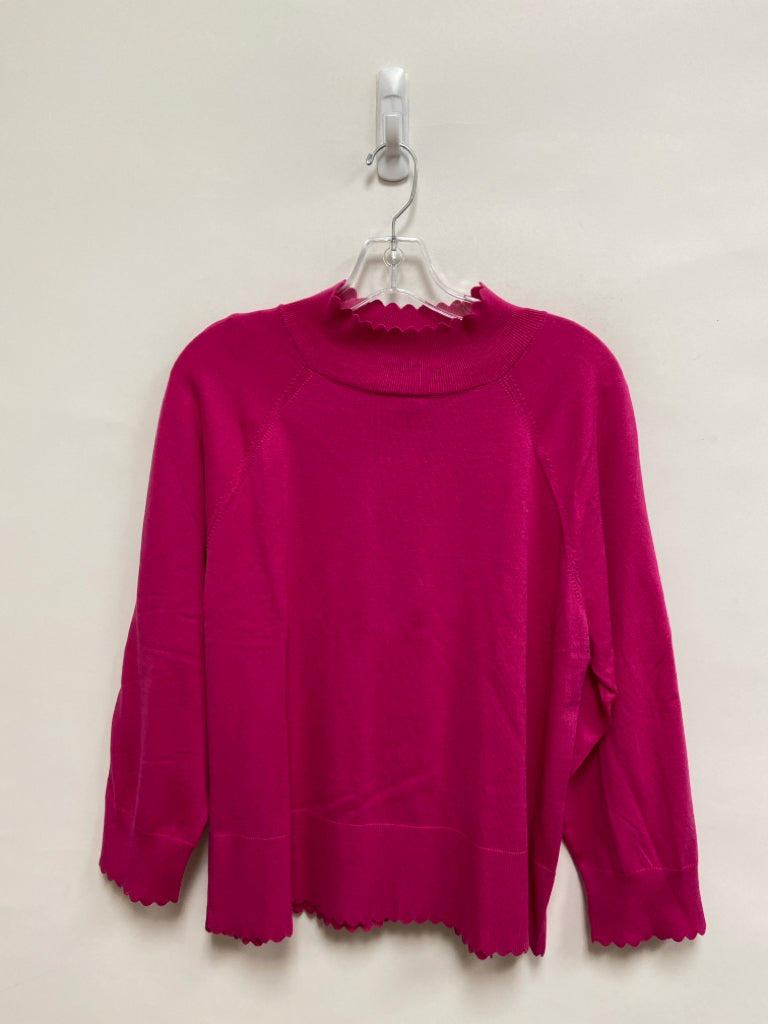 NWT Talbots Size XL Fuschia Scalloped Ladies Sweater