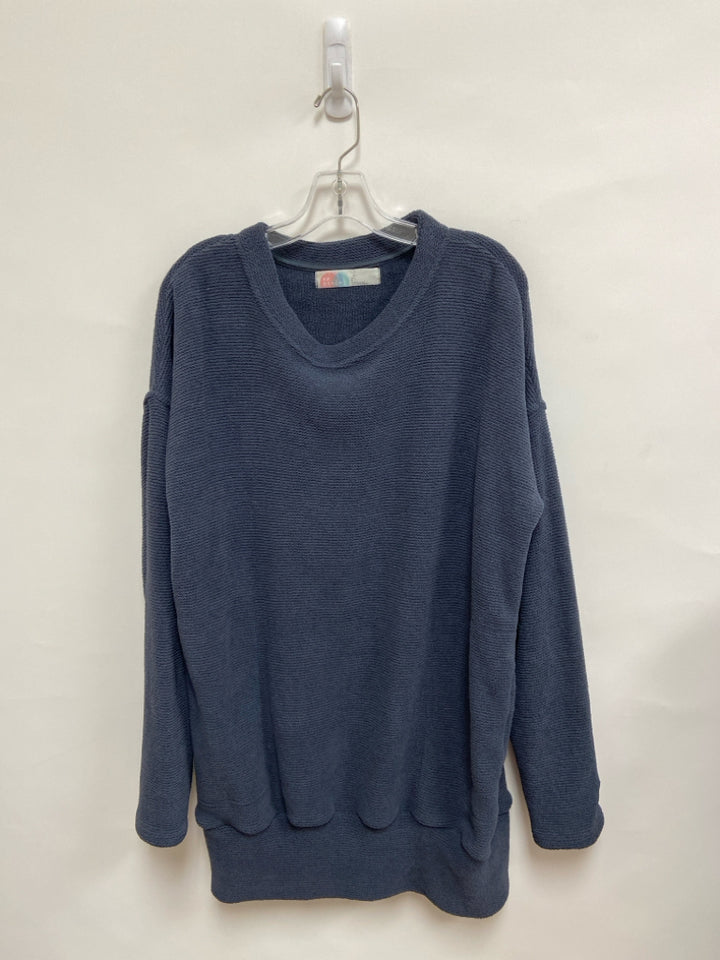 Free People Size S Dark Slate Blue Ribbed Tunic Ladies Dress