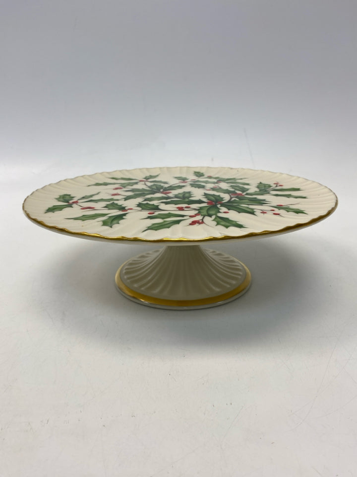 Lenox Cream Green/Red Holly Berries China Christmas