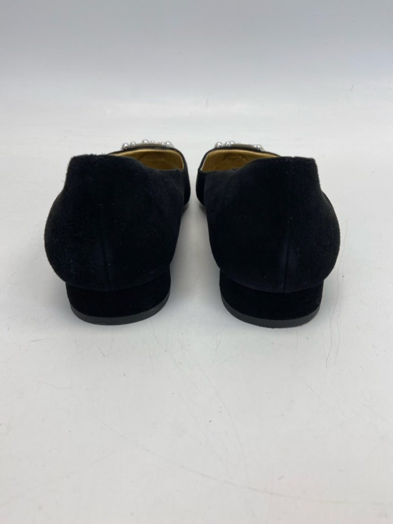 Kate Spade  Size 8 Black Rhinestone(s) Suede Flats