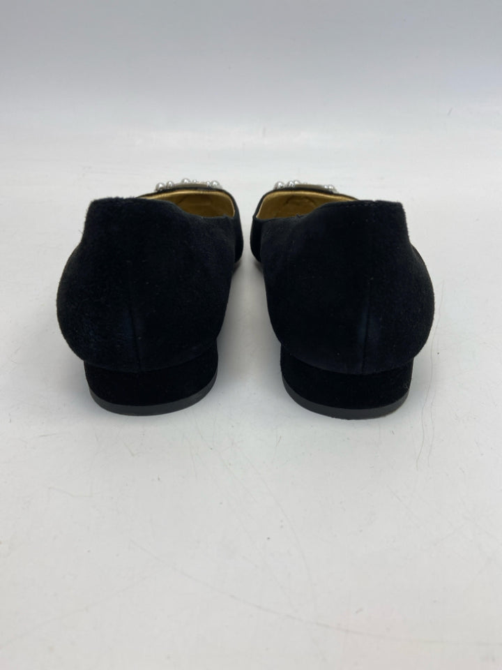 Kate Spade  Size 8 Black Rhinestone(s) Suede Flats