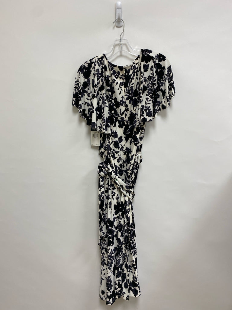 NWT Lauren Ralph Lauren  SIZE  16W White Black Flowers Plus Size Dress