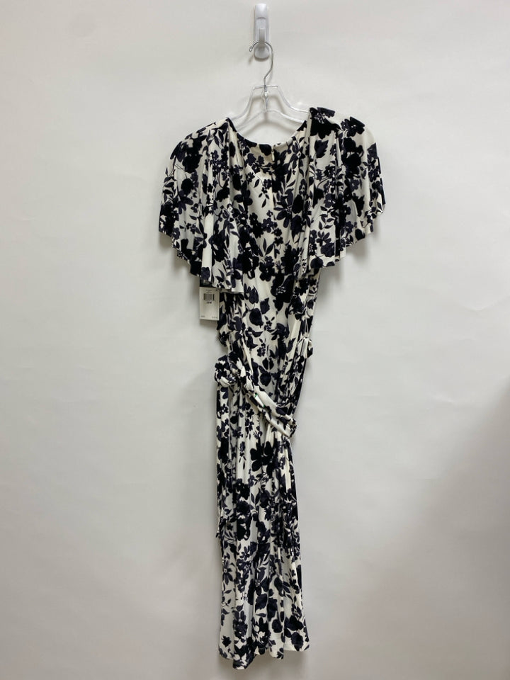 NWT Lauren Ralph Lauren  SIZE  16W White Black Flowers Plus Size Dress