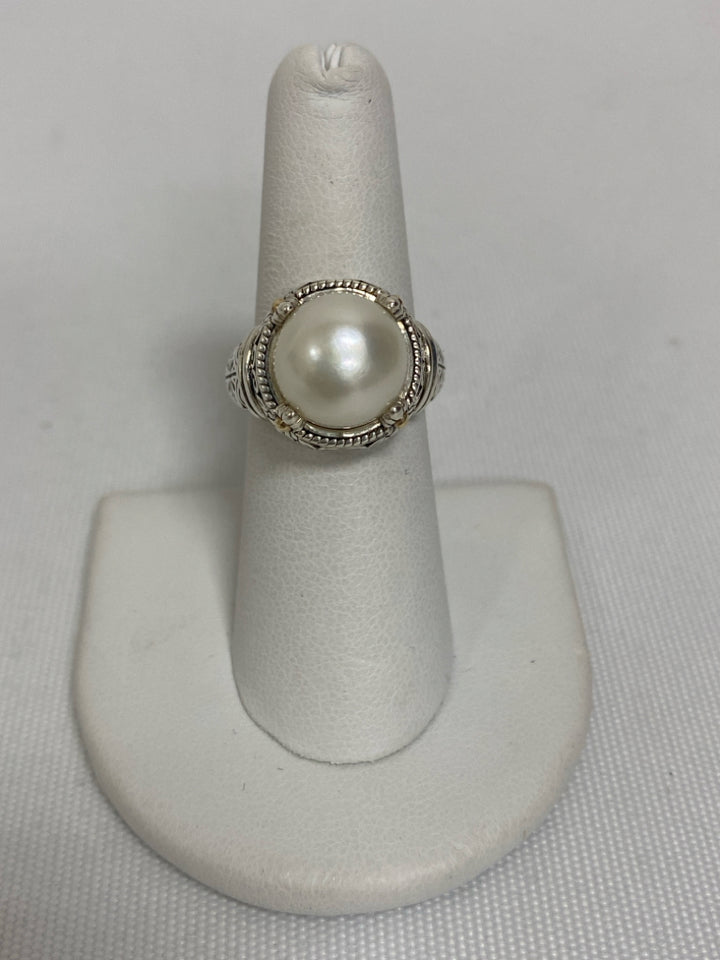 Pearl Color Silver Sterling Silver Ring