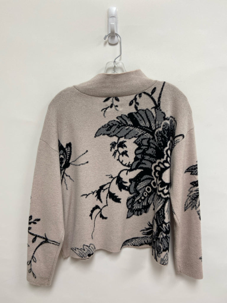 Maeve Size S Cream Gray/Black Butterflies Ladies Sweater