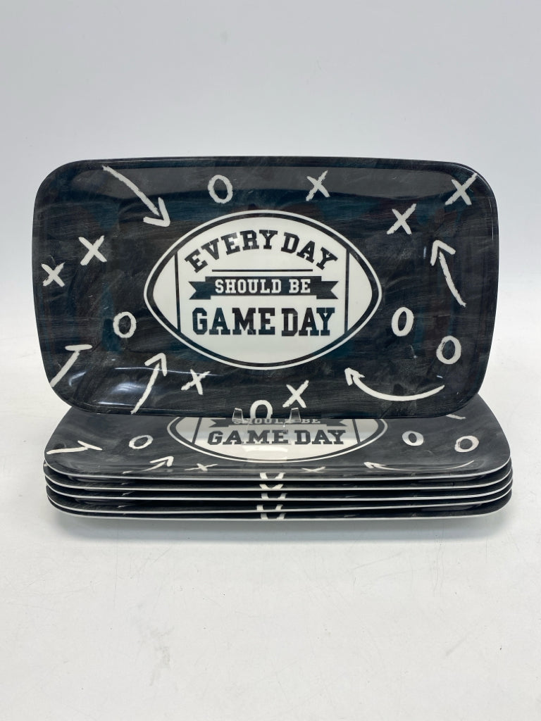 Black White Football Plate (s)
