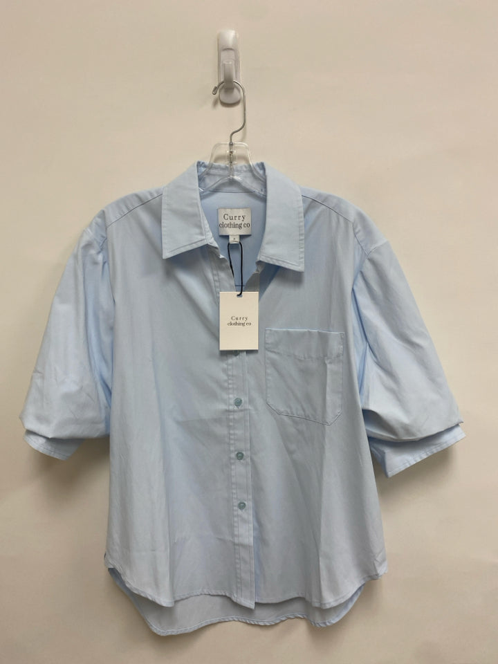 NWT Size S Powder Blue Button Up Ladies Top