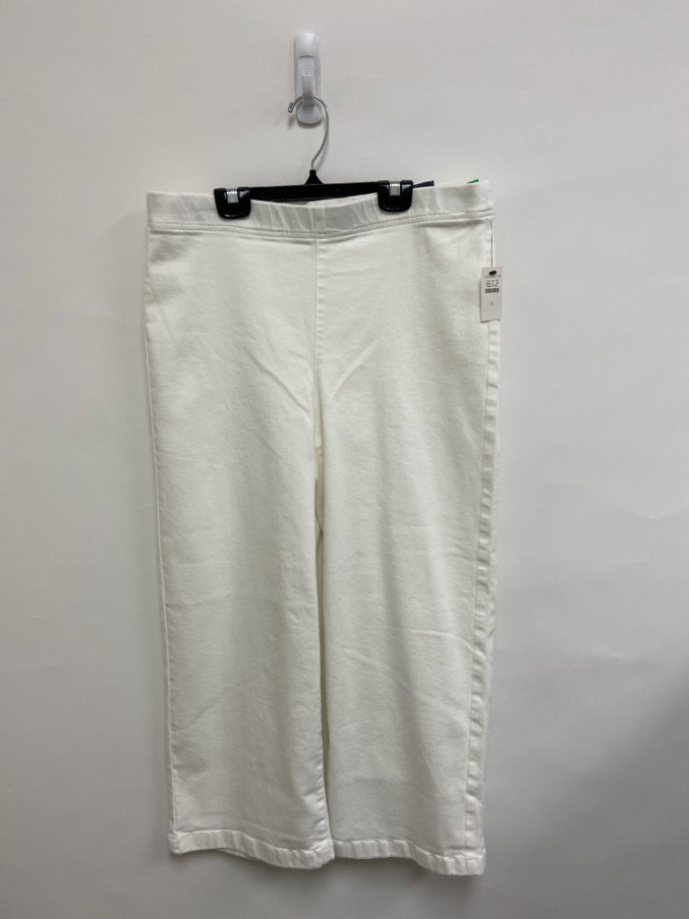NWT Talbots Size L White Pull-on Ladies Pants