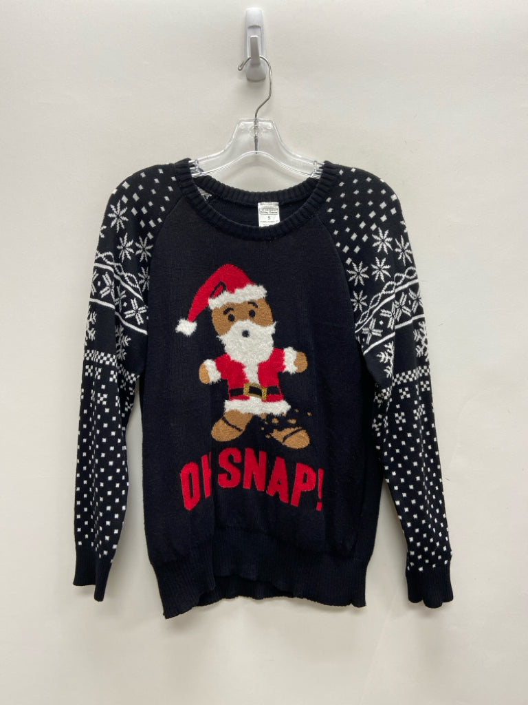New York Laundry Size S Black White Gingerbread Ladies Sweater