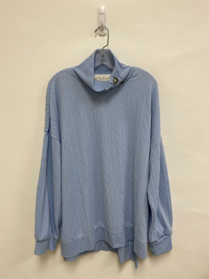 NWT french laundry Size XL Light Blue Cable Knit Ladies Sweater