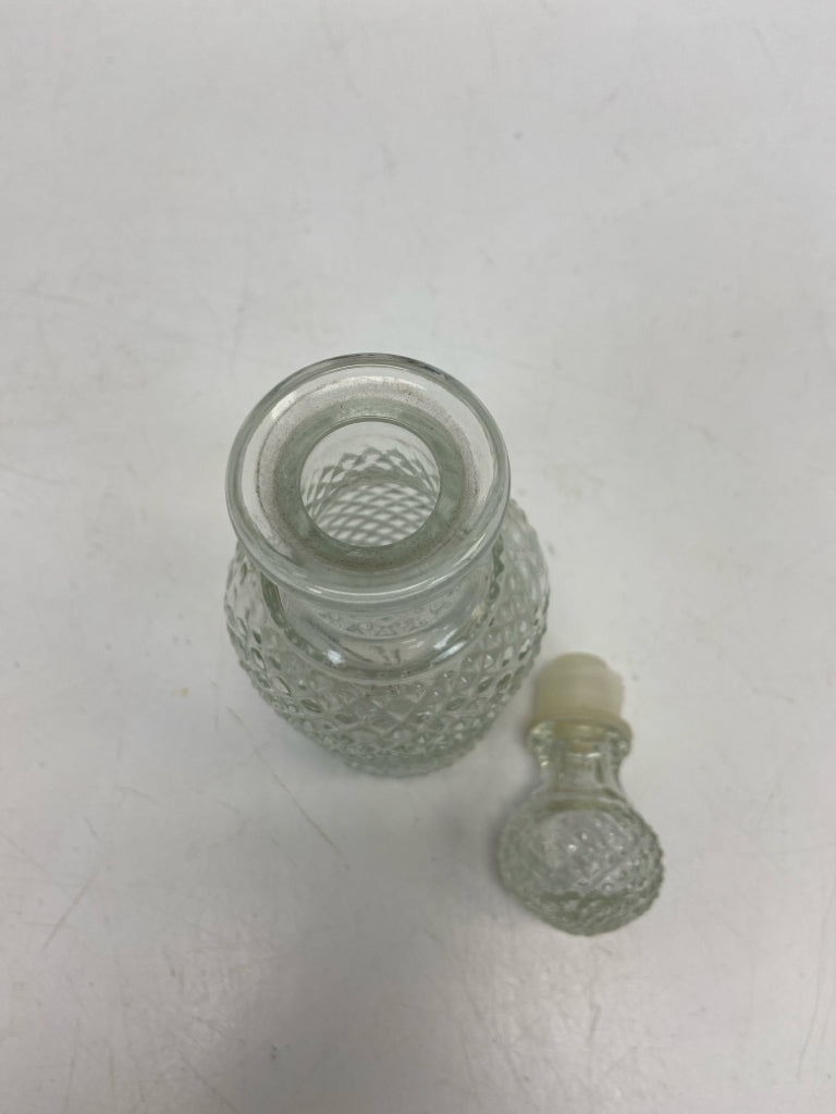 Avon Clear Knobby Glass Bottle
