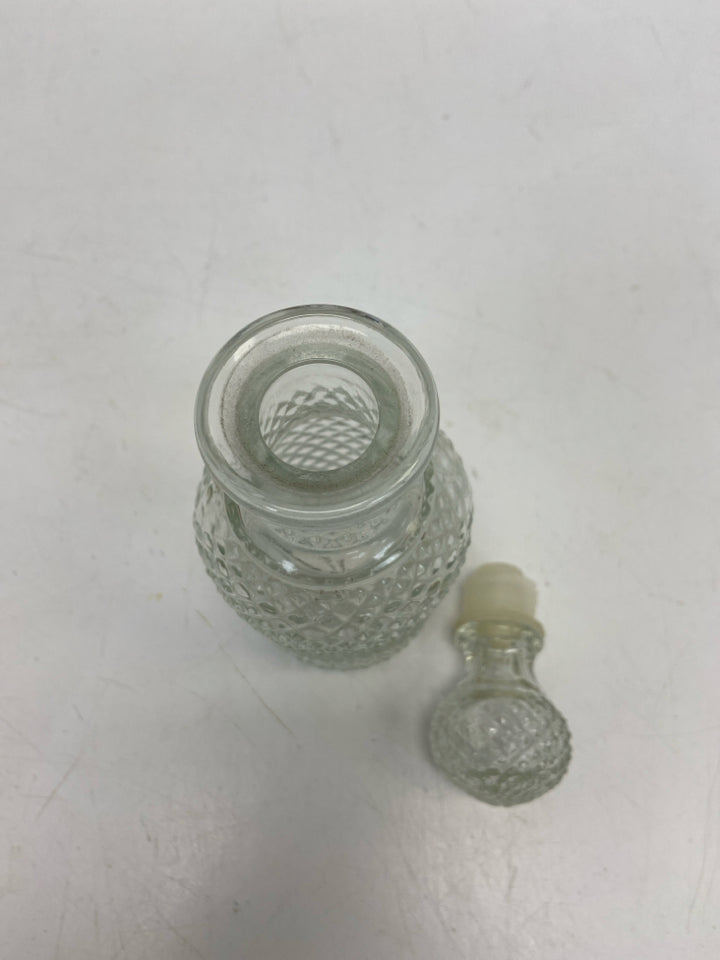 Avon Clear Knobby Glass Bottle