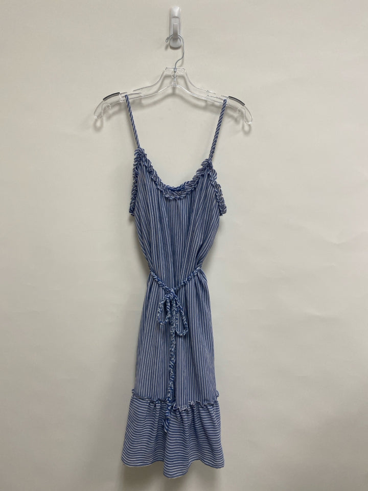 Hem &amp; Thread Size L Blue White Striped Tank Ladies Dress