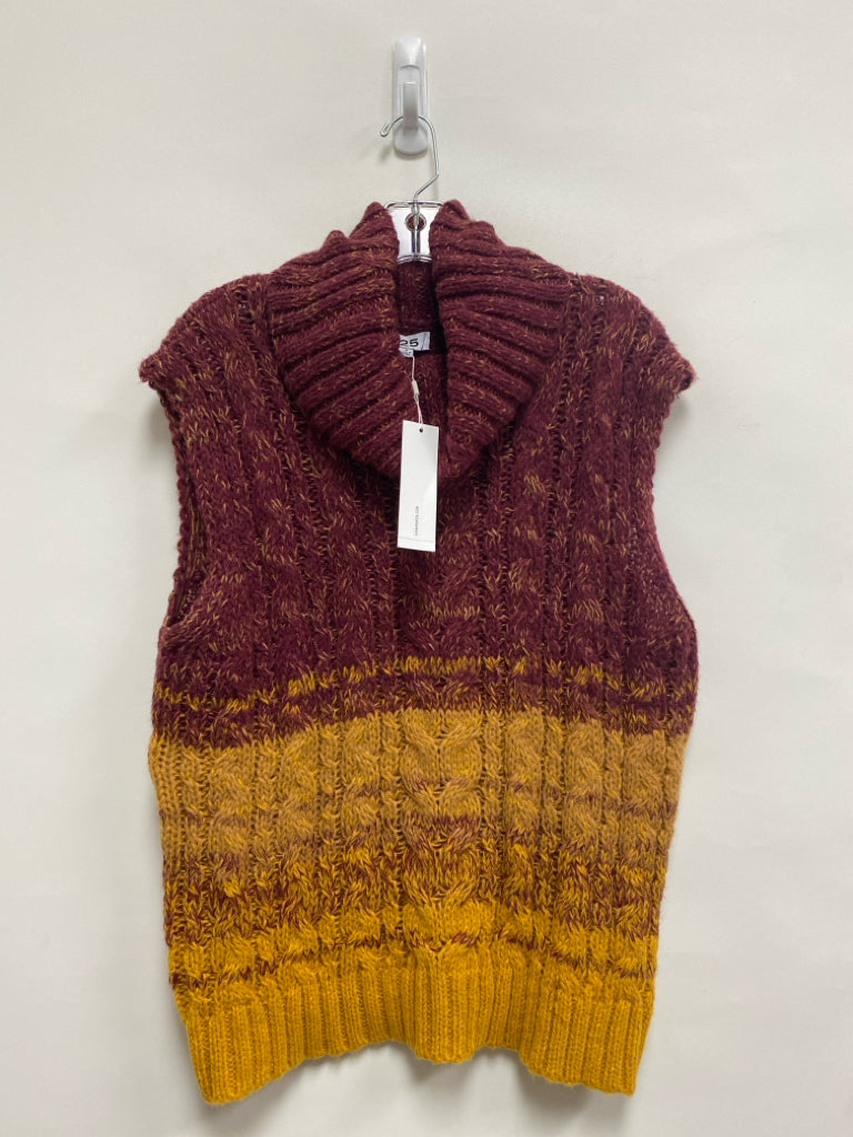 NWT 525 America Sweater Size S Raspberry Orange Ladies Sweater Vest