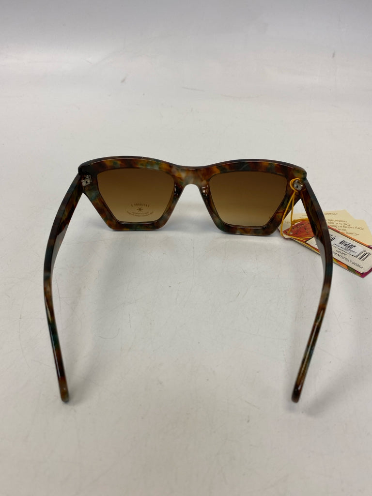 NWT Brown Green Mottled Sunglasses