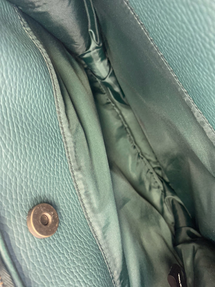 Dark Green Buckle(s) Handbag